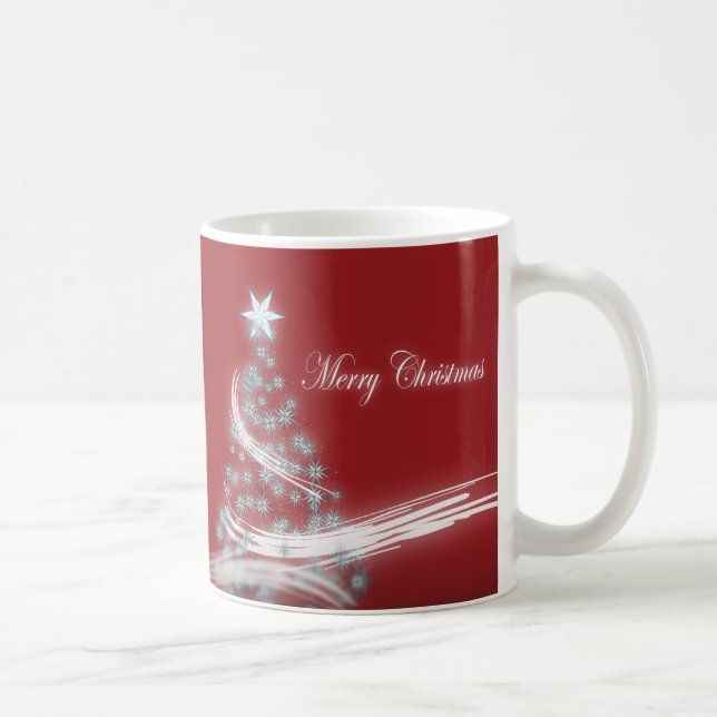 Feiernder Star Chic Weihnachten Evergreen Tasse (Rechts)