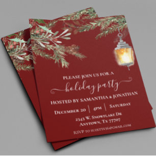 Feierparty Weihnachten Winter Kiefer Fallen Flyer