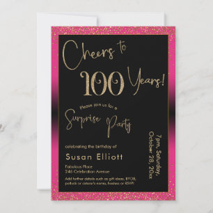 Feiert 100 Jahre Überraschung Geburtstagsparty, Ro Einladung