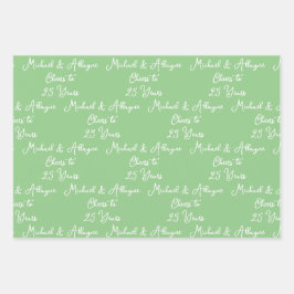 Feiert 25 Jahre Grün 25 Jahre Geschenkpapier Set