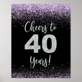Feiert 40 Jahre Geburtstag oder Jubiläumsfeier Poster