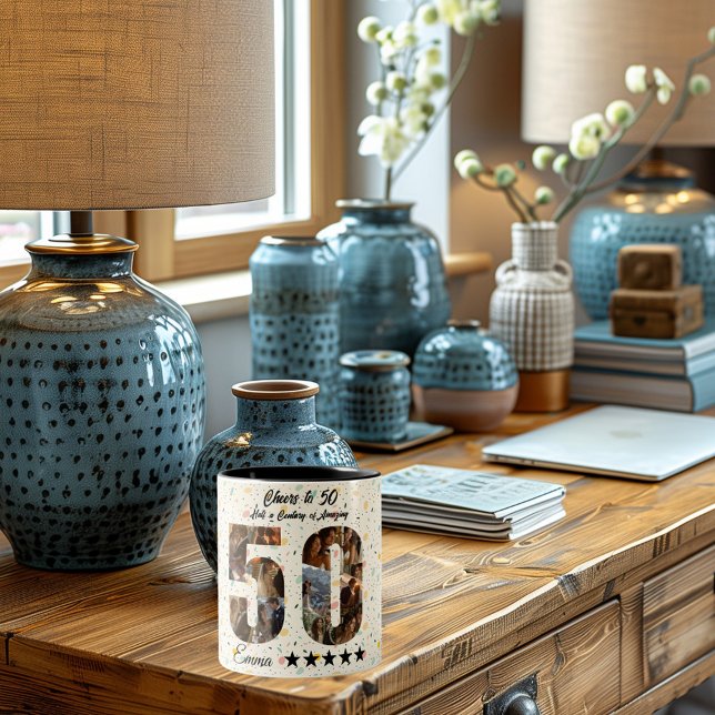 Feiert 50 Jahre FotoCollage Tasse - Individuelle N (Von Creator hochgeladen)