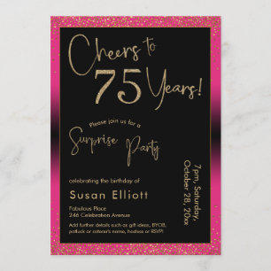 Feiert 75 Jahre Überraschung Geburtstagsparty, Ros Einladung
