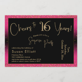 Feiert bis 16 Jahre Überraschung Geburtstag, tiefr Einladung