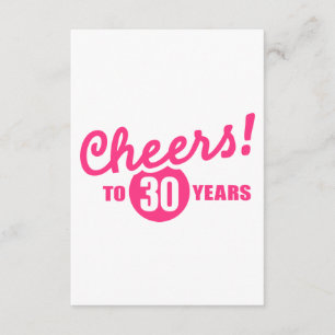 Feiert bis 30 Jahre Geburtstag Karte
