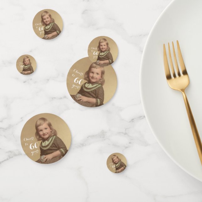 Feiert bis 60 Jahre! Foto Konfetti (Gruppe)