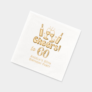 * Feiert bis 60 (oder jedes Alter) Geburtstag Wein Servietten Mit Folie