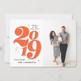 Feiertag 2019 im Foto im neuen Jahr Feiertagskarte