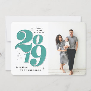 Feiertag 2019 im Foto im neuen Jahr Feiertagskarte