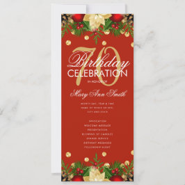 Feiertag 70. Geburtstagsparty Programm Gold Red Me