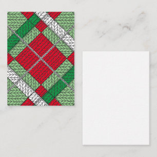 FEIERTAG ARGYLE STRICKEN 3.5x2.5 Flache Karte / Ve