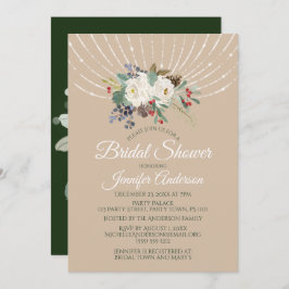 Feiertag beleuchtet Blumenblumenstrauß-Brautparty Einladung