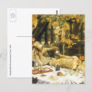 Feiertag, das Picknick von James Tissot, viktorian Postkarte