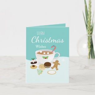 Feiertag der Weihnachtsplätzchen und der heißen Feiertagskarte