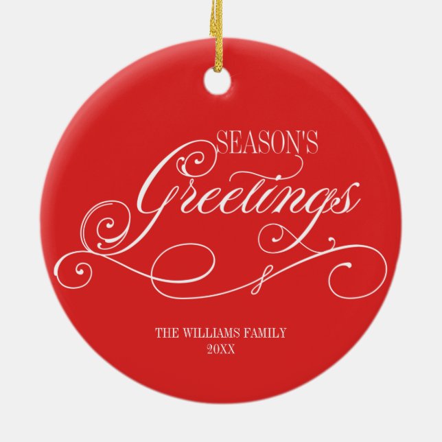 Feiertag der Weihnachtszeit Keramik Ornament (Hinten)