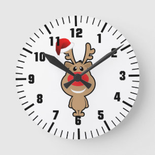 Feiertag des lustigen Weihnachten Sankt Runde Wanduhr