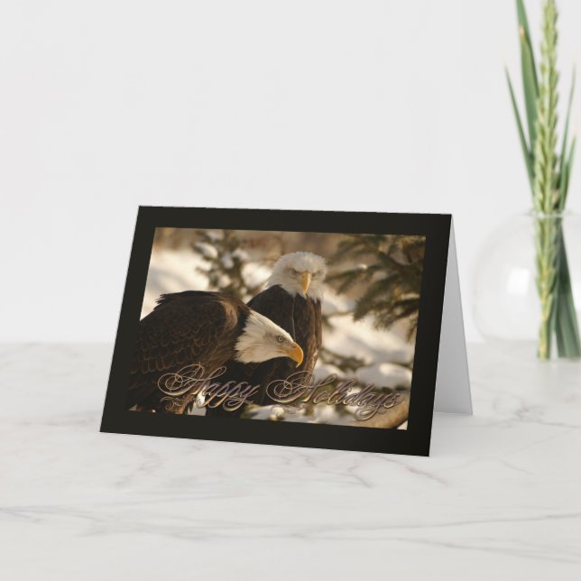 Feiertag Eagles Feiertagskarte (Vorderseite)