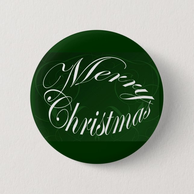 Feiertag Frohe Weihnachten Matching Grüne Artikel Button (Vorderseite)