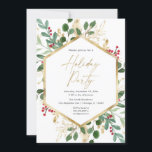 Feiertag Grüne goldene Heilige goldene Hündchen el Einladung<br><div class="desc">Für eine erweiterte Anpassung dieses Designs,  wählen Sie einfach die Schaltfläche "Anpassen" oben!</div>