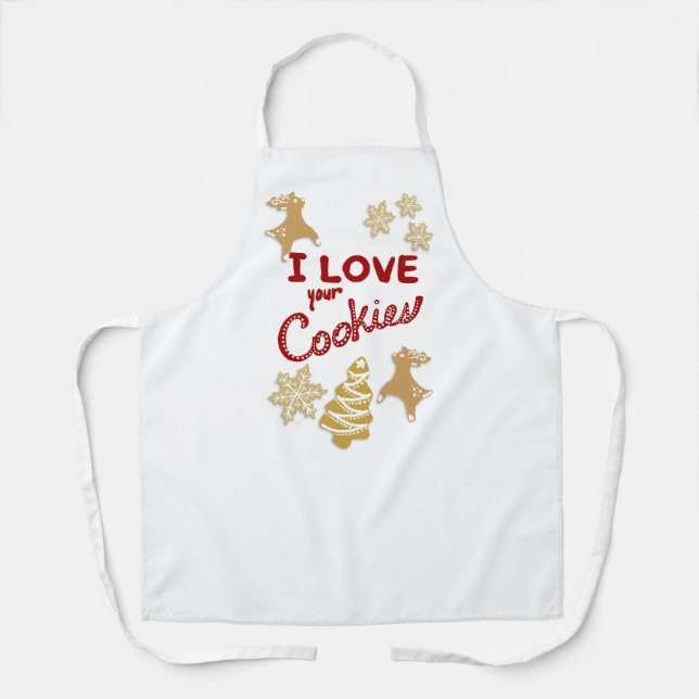 Feiertag "Ich Liebe deine Cookies" Schürze (Vorderseite)