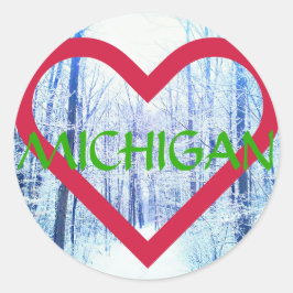 Feiertag-michigan-Aufkleber Runder Aufkleber