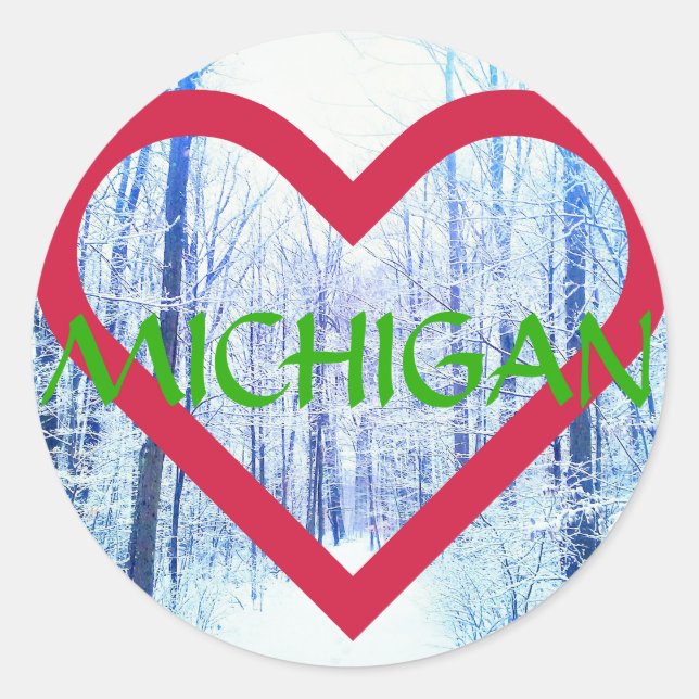 Feiertag-michigan-Aufkleber Runder Aufkleber (Vorderseite)