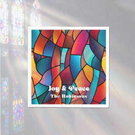 Feiertag mit festem Glas Serviette