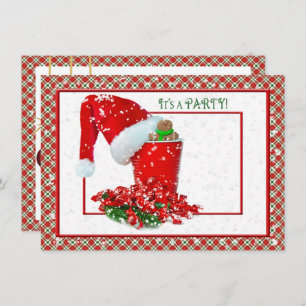 Feiertag mit rotem Party Einladung