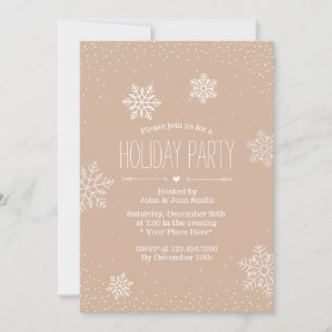 Feiertag Party Elegante Confetti Dots & Snowflakes Einladung
