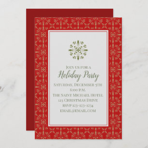 Feiertag Party Snowflake Klassisches Elegantes Einladung