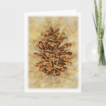 Feiertag Pinecone Karte