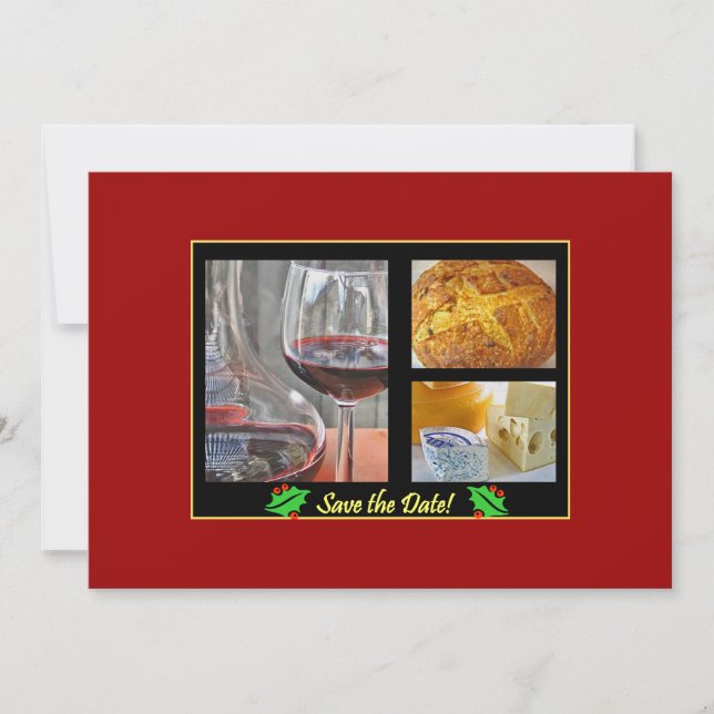 Feiertag Rett-the-Date Einladung (Vorderseite)