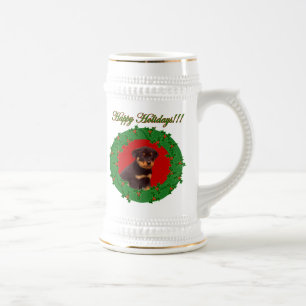 Feiertag Rottweiler Stein Bierglas