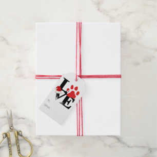 Feiertag Santapaws - Tatzen-Druck in der Geschenkanhänger