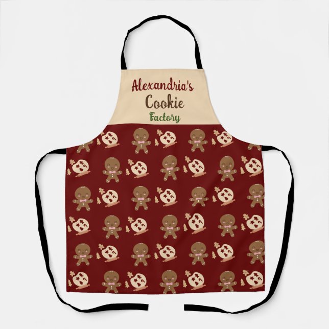 Feiertag Spaß Familie Name Cookie Baker Schürze (Vorderseite)
