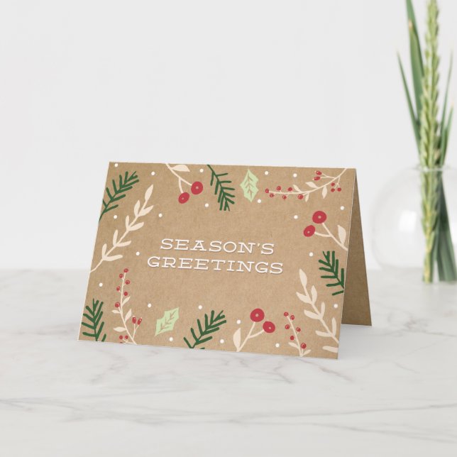 FEIERTAG VERZWEIGT SICH %PIPE% FEIERTAGSKARTE (Vorderseite)