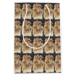 Feiertag Vintage Viktorianische Weihnachtsgeschenk Mittlere Geschenktüte