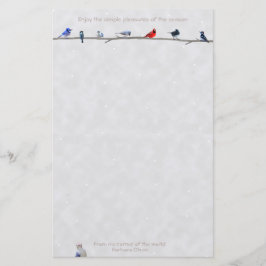 Feiertag Wiinter Vögel: Briefpapier