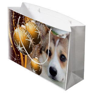 FeiertagCorgi mit Birnen Große Geschenktüte