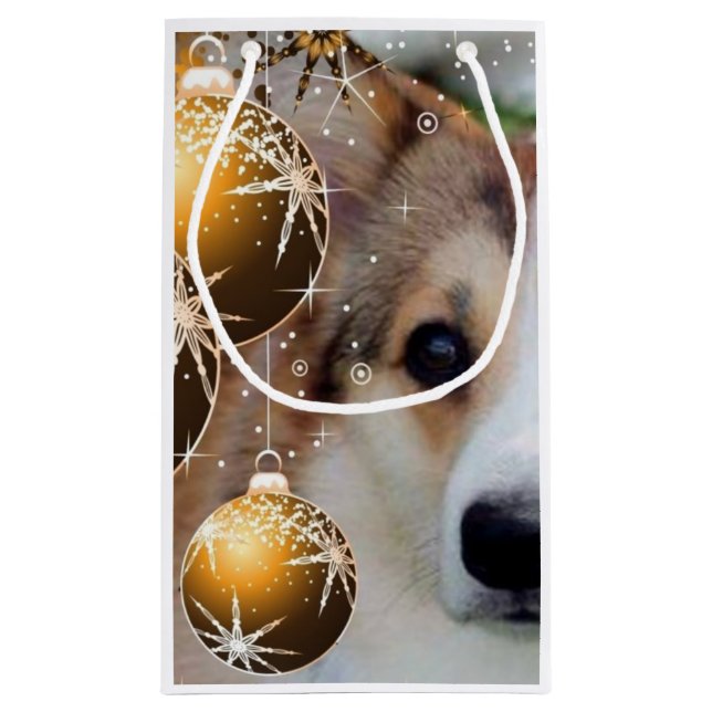 FeiertagCorgi mit Birnen Kleine Geschenktüte (Rückseite)