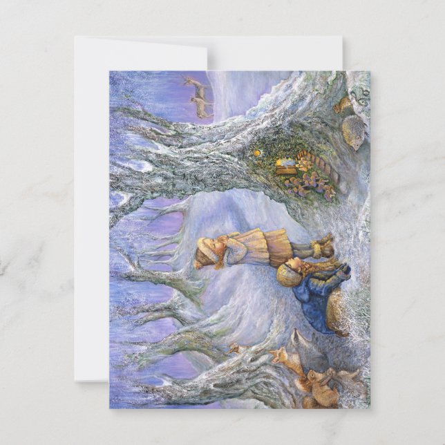 Feiertage 2022 Notecard "Fairy Door" Mitteilungskarte (Vorderseite)