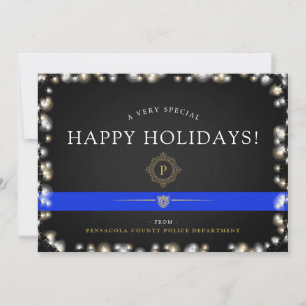 Feiertage der Polizei Weihnachtsstil Feiertagskarte