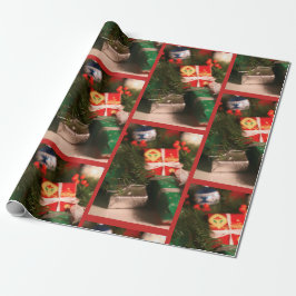 Feiertage Frohe Weihnachtswrapping Papier Geschenkpapier