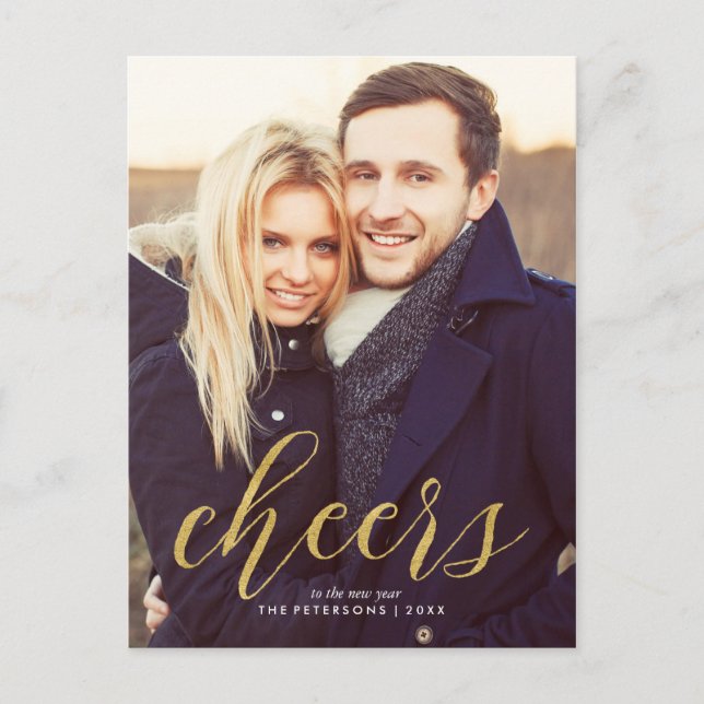 Feiertage im neuen Foto Feiertagspostkarte (Vorderseite)