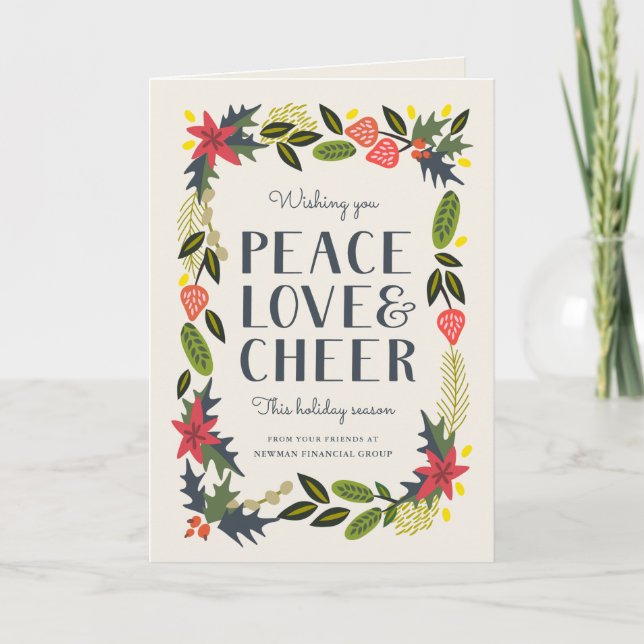 Feiertage | Moderner Urlaub für Unternehmen Feiertagskarte (Vorderseite)