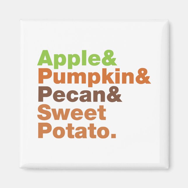 Feiertage Pies ~ Festliche Weihnachten Erntedank W Magnet (Vorne)