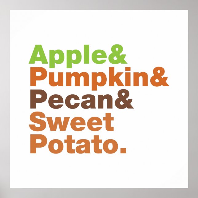 Feiertage Pies ~ Festliche Weihnachten Erntedank W Poster (Vorne)