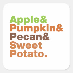 Feiertage Pies ~ Festliche Weihnachten Erntedank W Quadratischer Aufkleber