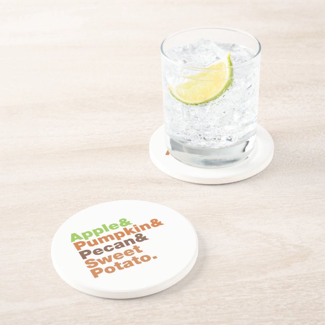 Feiertage Pies ~ Festliche Weihnachten Erntedank W Sandstein Untersetzer (Seite)