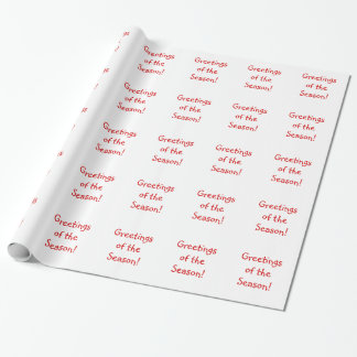 Feiertage Roter Schriftart Grüße der Saison Geschenkpapier